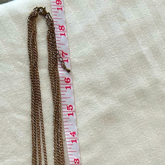 Retro Multi Strand Long Gold Black Bead Necklace - Picture 3 of 6